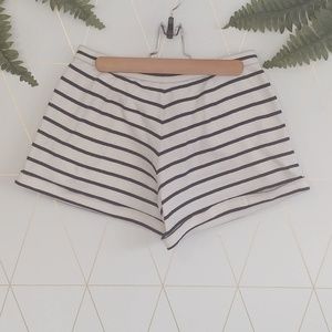 tory burch cotton striped shorts. size x-small